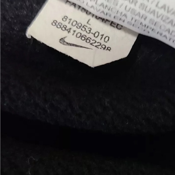 Nike Sweater Mens Large Black Solid Quarter Zip Tour Performance Therma Fit - Picture 10 of 10